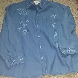 PASSON 1 Blue button-down SHIRT NEW
